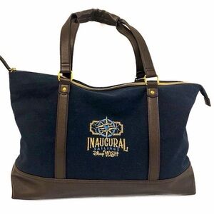 Disney Cruise Line Wish Inaugural Sailing Weekender Tote Bag‎ Leather Canvas DCL